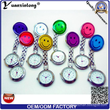 Yxl-954 Wholesale Night Nurse Watches Luminous Watch Smile Metal Watch Doctor Medical Watches Iron Watches